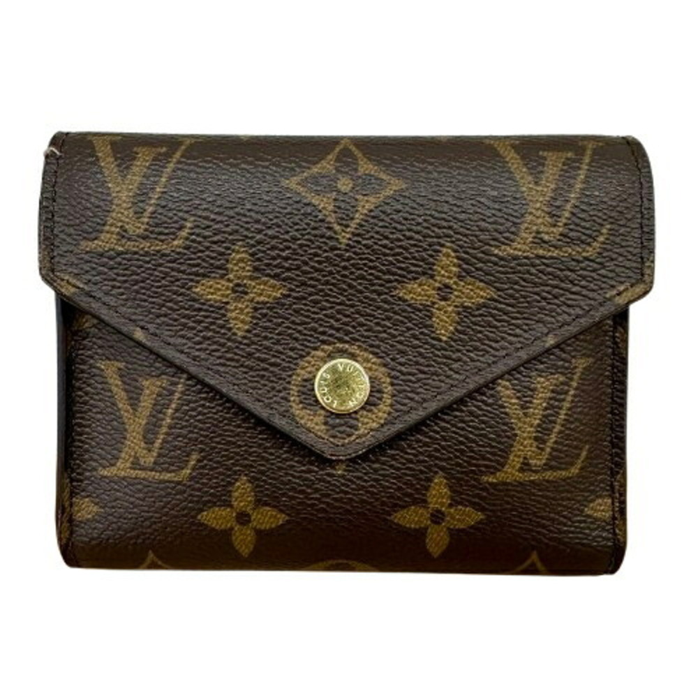 Louis Vuitton Monogram M62472 Portefeuille Victorine Compact Wallet Tri-fold ...